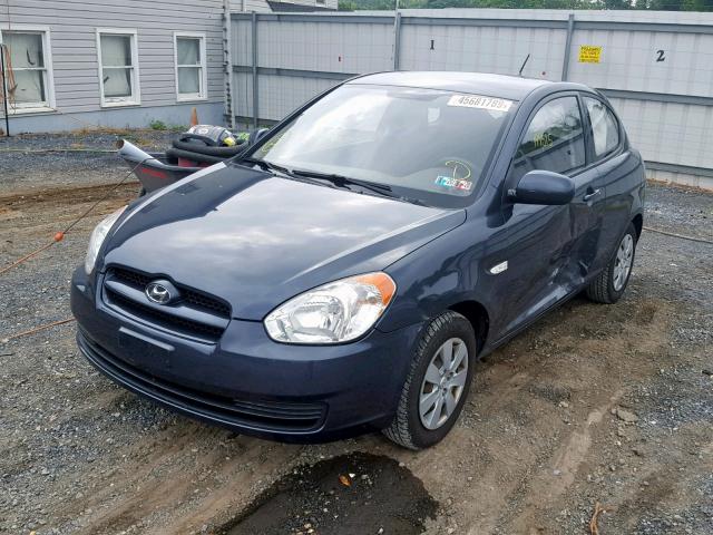 KMHCM3AC0AU181537 - 2010 HYUNDAI ACCENT BLU GRAY photo 2