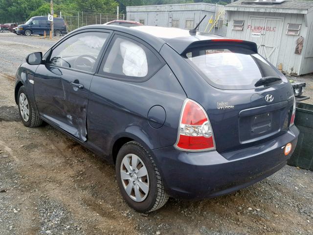 KMHCM3AC0AU181537 - 2010 HYUNDAI ACCENT BLU GRAY photo 3