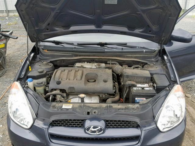 KMHCM3AC0AU181537 - 2010 HYUNDAI ACCENT BLU GRAY photo 7