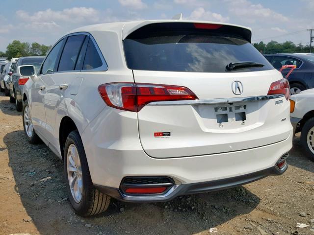 5J8TB4H3XJL003180 - 2018 ACURA RDX WHITE photo 3