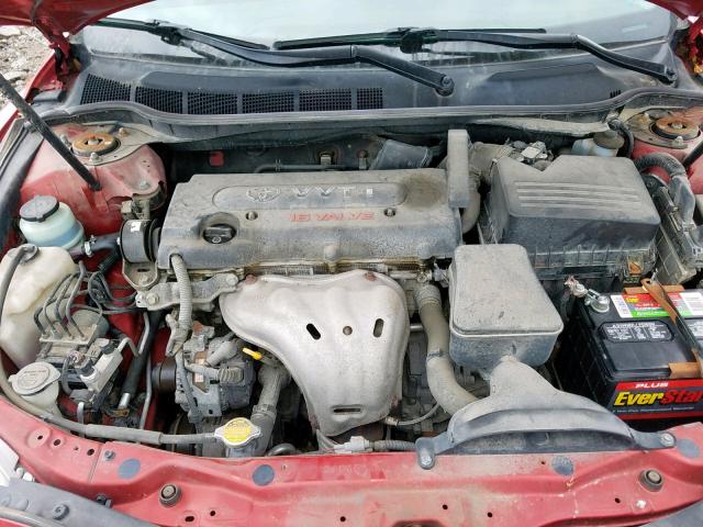 4T1BE46K29U279477 - 2009 TOYOTA CAMRY BASE RED photo 7