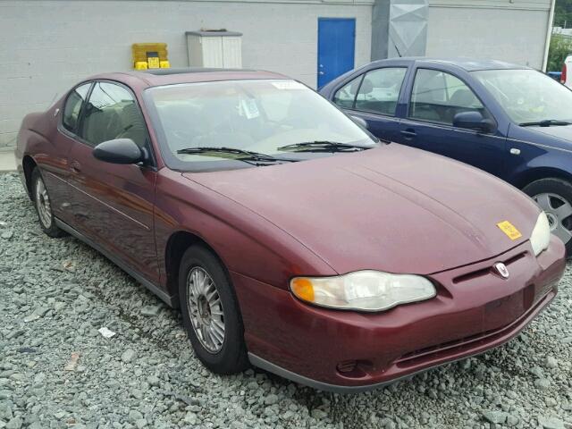 2G1WW12E4Y9244316 - 2000 CHEVROLET MONTE CARL წითელი ფოტო 1