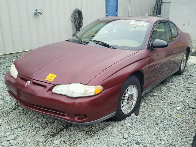 2G1WW12E4Y9244316 - 2000 CHEVROLET MONTE CARL წითელი ფოტო 2