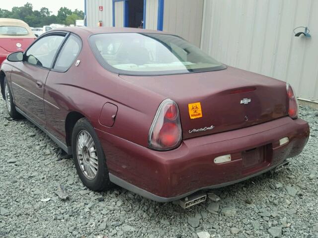 2G1WW12E4Y9244316 - 2000 CHEVROLET MONTE CARL წითელი ფოტო 3