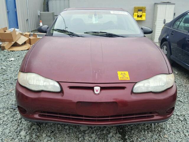 2G1WW12E4Y9244316 - 2000 CHEVROLET MONTE CARL წითელი ფოტო 9