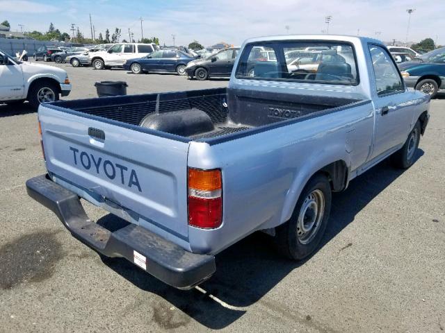 JT4RN81A4M0066197 - 1991 TOYOTA PICKUP 1/2 BLUE photo 4