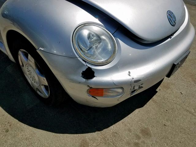 3VWCK21C71M472879 - 2001 VOLKSWAGEN NEW BEETLE ნაცრისფერი ფოტო 9