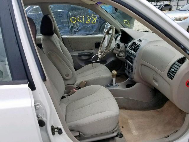 KMHCG45C73U462146 - 2003 HYUNDAI ACCENT GL WHITE photo 5