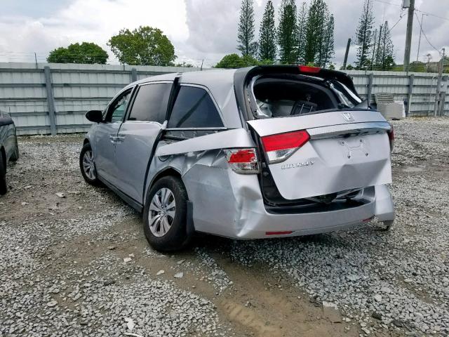 5FNRL5H61FB079113 - 2015 HONDA ODYSSEY EX SILVER photo 3