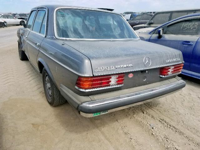 WDBAB33C0FA238373 - 1985 MERCEDES-BENZ 300 DT GRAY photo 3