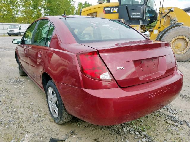 1G8AJ55F17Z112012 - 2007 SATURN ION LEVEL BURGUNDY photo 3