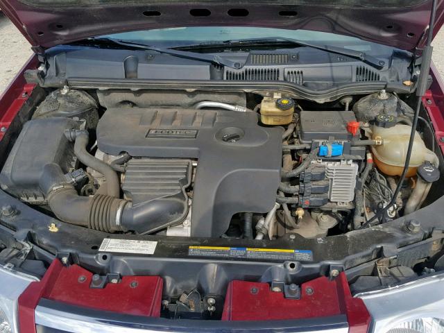 1G8AJ55F17Z112012 - 2007 SATURN ION LEVEL BURGUNDY photo 7