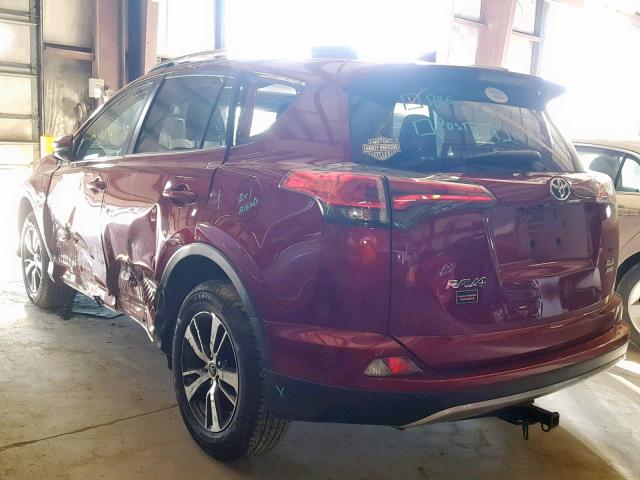 JTMRFREV2JD233337 - 2018 TOYOTA RAV4 ADVEN MAROON photo 3