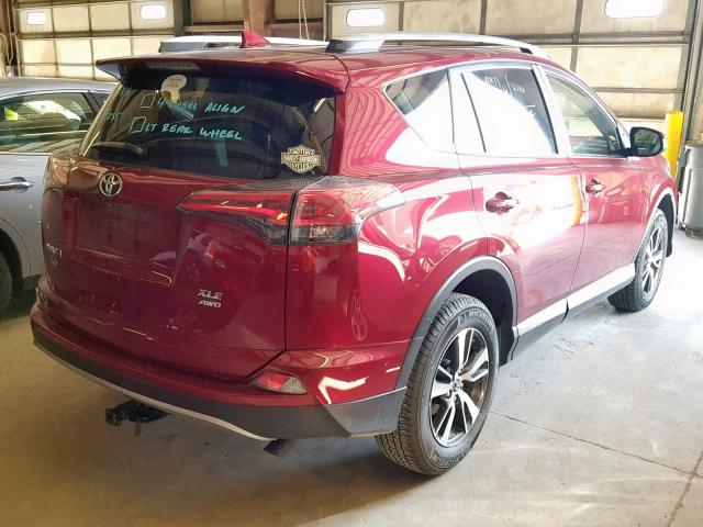 JTMRFREV2JD233337 - 2018 TOYOTA RAV4 ADVEN MAROON photo 4