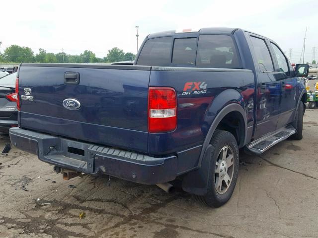 1FTPW14585KC01150 - 2005 FORD F150 SUPER BLUE photo 4