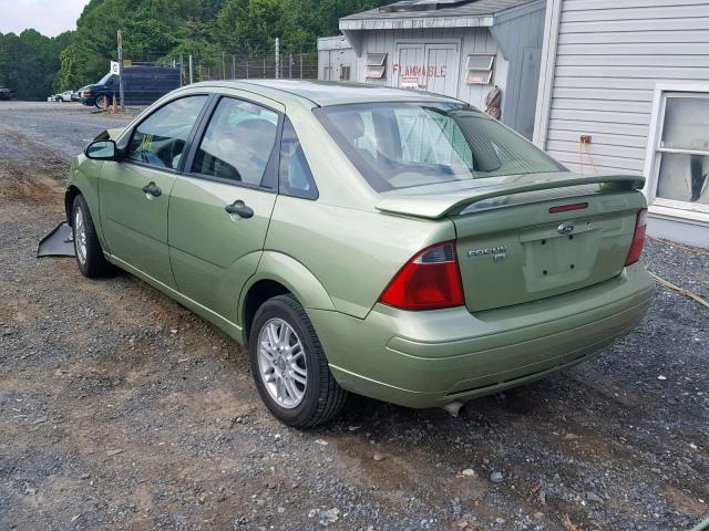 1FAHP34N67W220973 - 2007 FORD FOCUS ZX4 GREEN photo 3