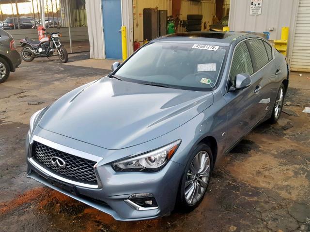 JN1EV7ARXJM437756 - 2018 INFINITI Q50 LUXE BLUE photo 2