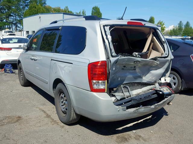 KNDMG4C78E6554811 - 2014 KIA SEDONA LX GRAY photo 3