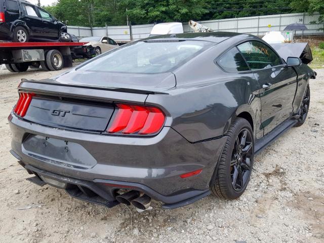 1FA6P8CF7K5180349 - 2019 FORD MUSTANG GT GRAY photo 4