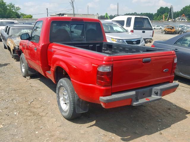 1FTYR10E91TA93028 - 2001 FORD RANGER RED photo 3