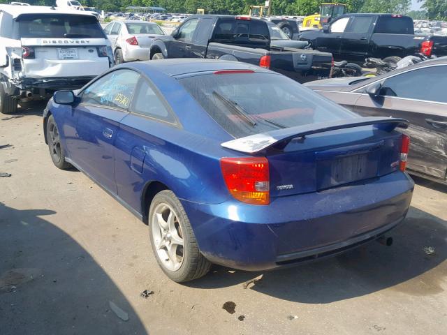 JTDDY32T6Y0026651 - 2000 TOYOTA CELICA GTS BLUE photo 3