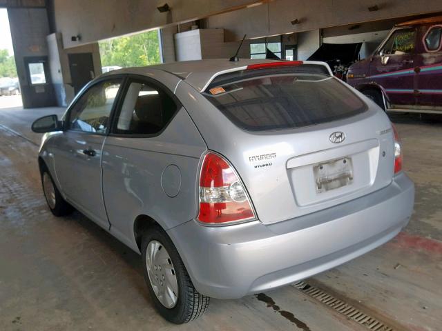 KMHCM36C87U011542 - 2007 HYUNDAI ACCENT GS SILVER photo 3