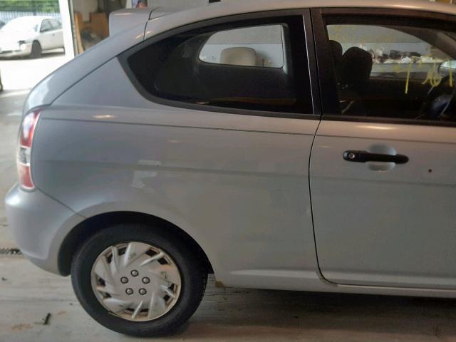 KMHCM36C87U011542 - 2007 HYUNDAI ACCENT GS SILVER photo 9