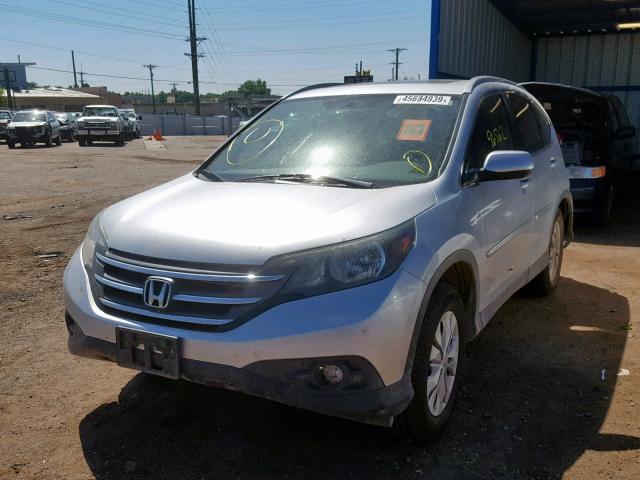 2HKRM4H75EH690049 - 2014 HONDA CR-V EXL SILVER photo 2