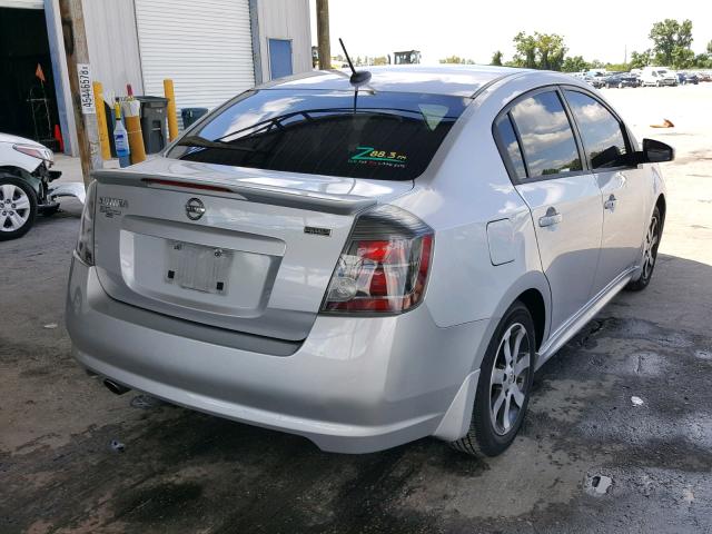 3N1AB6AP1CL677887 - 2012 NISSAN SENTRA 2.0 SILVER photo 4