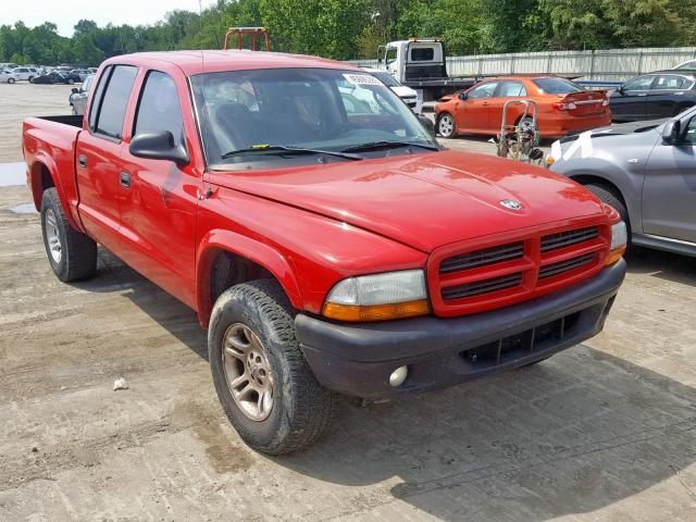 1D7HG38X83S212774 - 2003 DODGE DAKOTA QUA RED photo 1