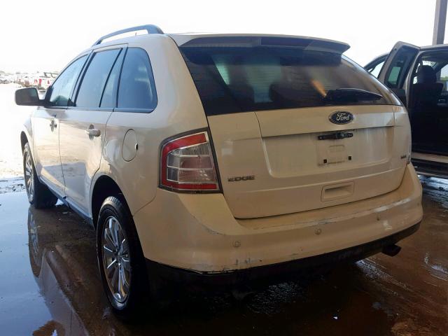 2FMDK38C18BA94892 - 2008 FORD EDGE SEL WHITE photo 3