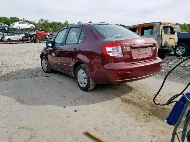 JS2YC412185102705 - 2008 SUZUKI SX4 BURGUNDY photo 3