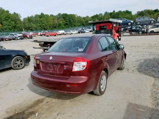 JS2YC412185102705 - 2008 SUZUKI SX4 BURGUNDY photo 4