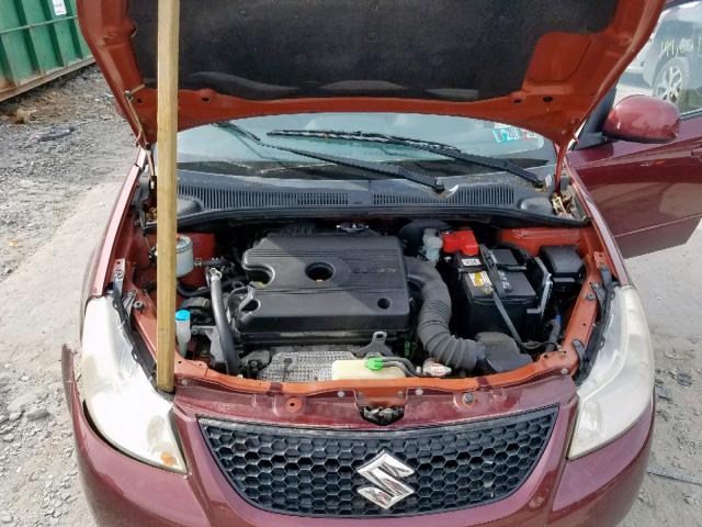 JS2YC412185102705 - 2008 SUZUKI SX4 BURGUNDY photo 7