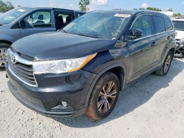 5TDKKRFH7ES011425 - 2014 TOYOTA HIGHLANDER BLACK photo 2