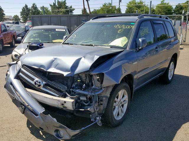 JTEEW21AX60021868 - 2006 TOYOTA HIGHLANDER BLUE photo 2