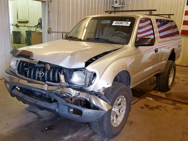 5TEPM62N71Z760135 - 2001 TOYOTA TACOMA SILVER photo 2