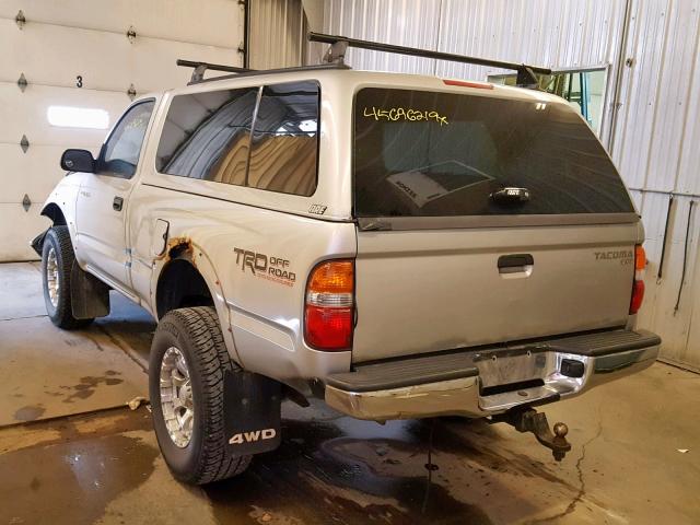 5TEPM62N71Z760135 - 2001 TOYOTA TACOMA SILVER photo 3