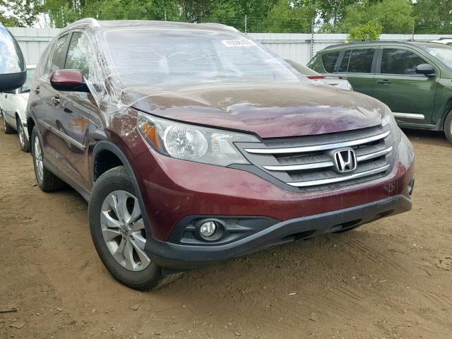 5J6RM4H72DL080386 - 2013 HONDA CR-V EXL MAROON photo 1