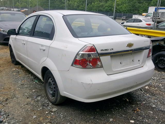 KL1TD566X7B190826 - 2007 CHEVROLET AVEO BASE თეთრი ფოტო 3