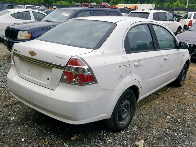 KL1TD566X7B190826 - 2007 CHEVROLET AVEO BASE თეთრი ფოტო 4
