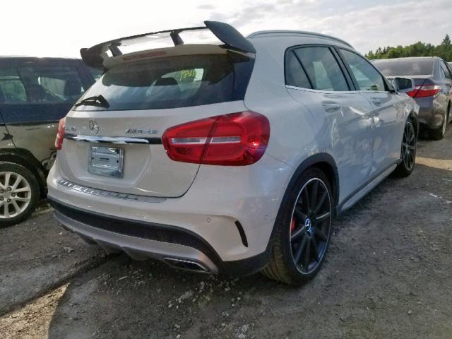 WDDTG5CB0FJ185212 - 2015 MERCEDES-BENZ GLA 45 AMG WHITE photo 4