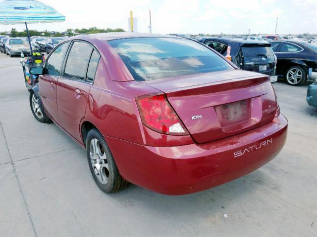 1G8AL52FX5Z163763 - 2005 SATURN ION LEVEL BURGUNDY photo 3