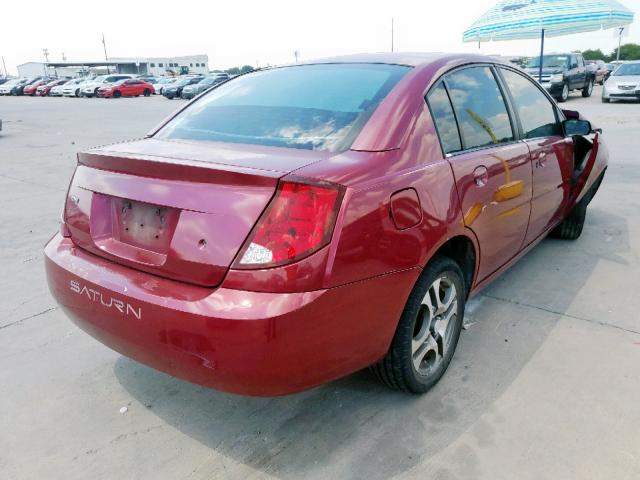 1G8AL52FX5Z163763 - 2005 SATURN ION LEVEL BURGUNDY photo 4