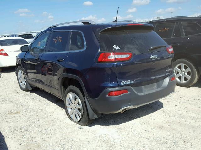 1C4PJMDB0GW240266 - 2016 JEEP CHEROKEE L BLUE photo 3