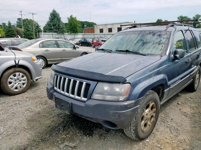 1J4GW48S94C127175 - 2004 JEEP GRAND CHER BLUE photo 2