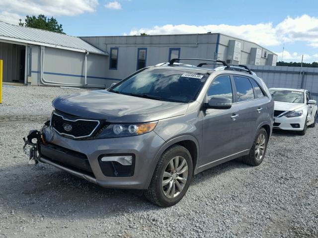 5XYKW4A26CG204380 - 2012 KIA SORENTO SX GRAY photo 2