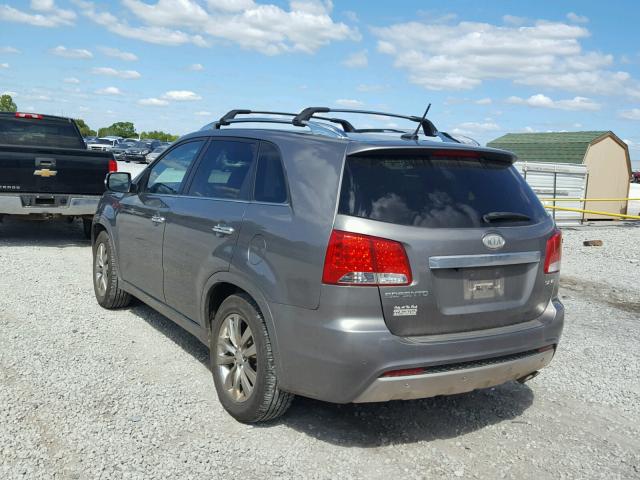 5XYKW4A26CG204380 - 2012 KIA SORENTO SX GRAY photo 3