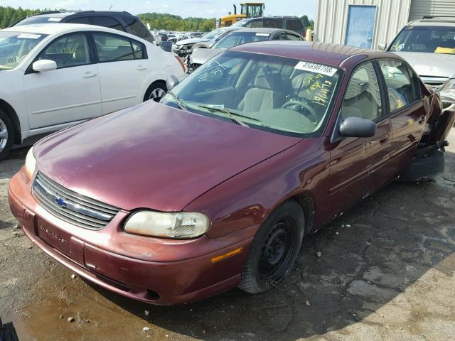 1G1ND52J816222760 - 2001 CHEVROLET MALIBU MAROON photo 2