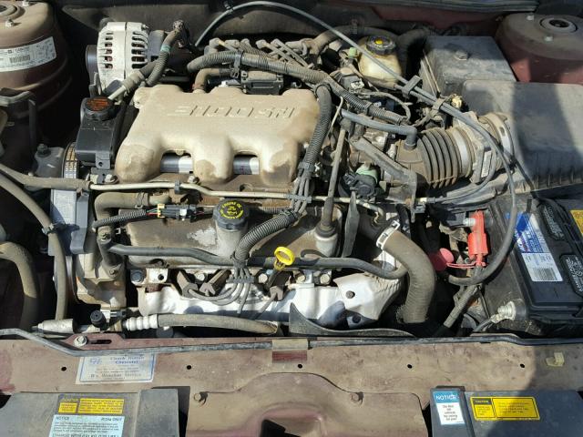 1G1ND52J816222760 - 2001 CHEVROLET MALIBU MAROON photo 7